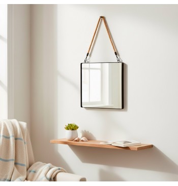 Miroir mural carré Max Home 30 x 30 cm avec cadre en... 2