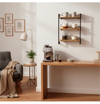 Max Home : étagère murale en bois à 3 tablettes, 40 x 12... 2
