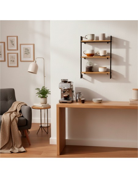 Max Home : étagère murale en bois à 3 tablettes, 40 x 12 x 55 cm