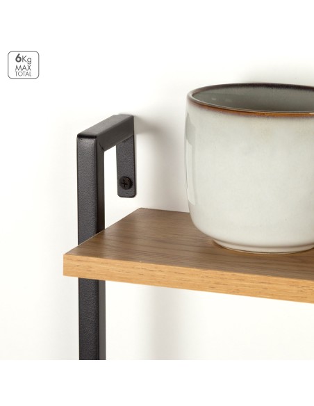 Max Home : étagère murale en bois à 3 tablettes, 40 x 12 x 55 cm