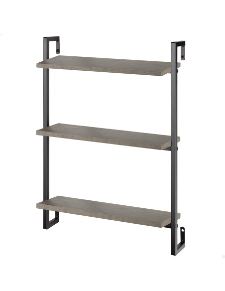 Max Home Étagère murale effet béton, 3 tablettes, 40 x 12 x 55 cm