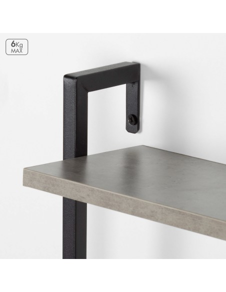 Max Home Étagère murale effet béton, 3 tablettes, 40 x 12 x 55 cm