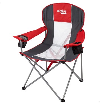 Chaise de camping pliante XL avec sous-verres