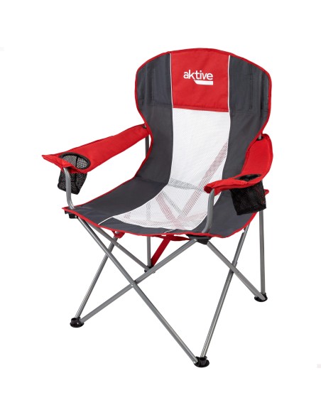 Chaise de camping pliante XL avec sous-verres