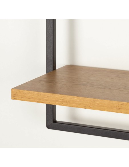 Max Home Étagère murale en bois à 1 tablette 65 x 20 x 35 cm
