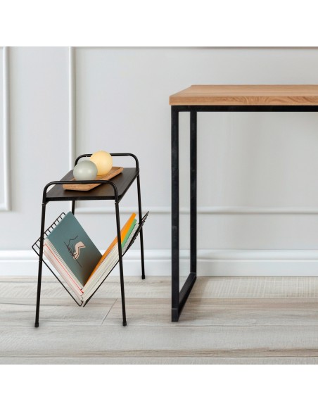 Max Home : table d'appoint avec porte-revues, 36 x 29 x 46 cm