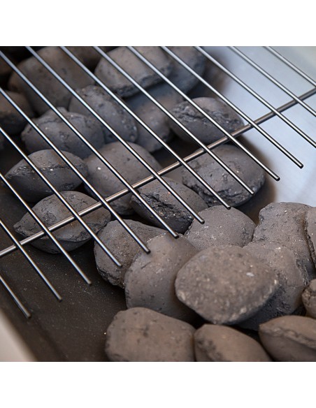 Barbecue à charbon portable avec double grille et poignée