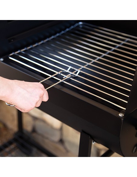 Barbecue à charbon portable avec double grille et poignée