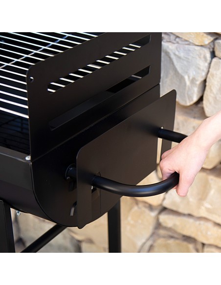 Barbecue à charbon portable avec double grille et poignée