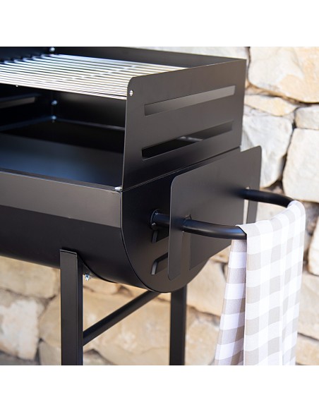 Barbecue à charbon portable avec double grille et poignée