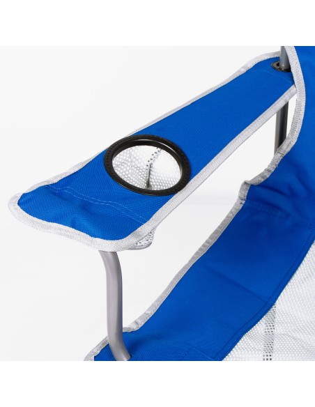 Chaise de camping pliante avec sous-verres et dossier respirant