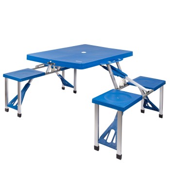 Table pliante avec 4 tabourets
