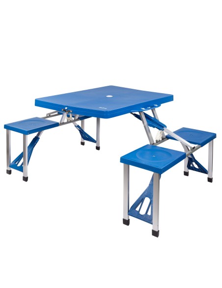 Table pliante avec 4 tabourets