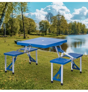 Table pliante avec 4 tabourets 2