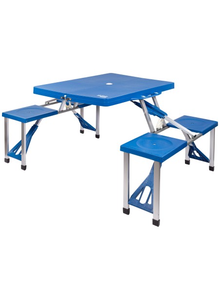 Table pliante avec 4 tabourets