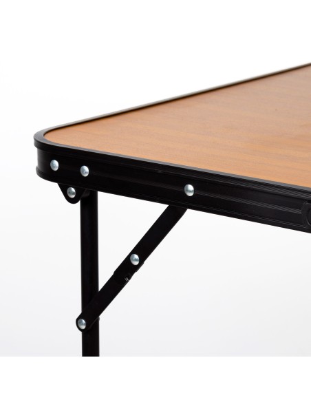 Table de camping pliante en bambou