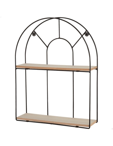Max Home Étagère murale en bois en forme d'arc, 2 tablettes, 35 x 10 x 45 cm
