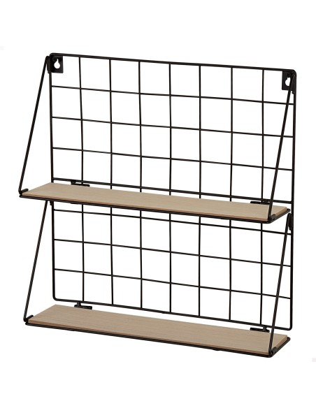 Max Home Étagère murale en bois à 2 tablettes 40 x 11 x 41 cm