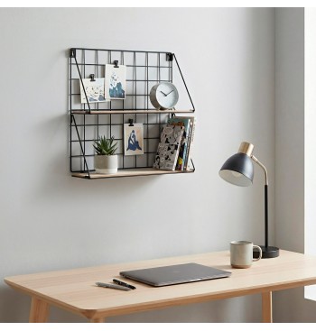 Max Home Étagère murale en bois à 2 tablettes 40 x 11 x... 2