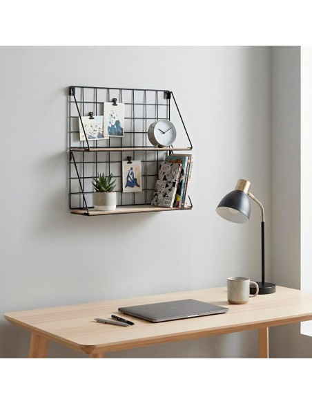 Max Home Étagère murale en bois à 2 tablettes 40 x 11 x 41 cm