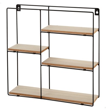 Max Home : étagère murale asymétrique en bois, 4...