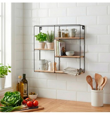 Max Home : étagère murale asymétrique en bois, 4... 2