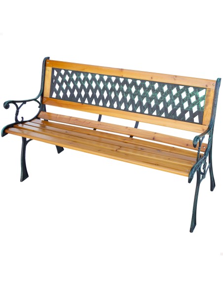 Banc de jardin en bois de fer 2 personnes
