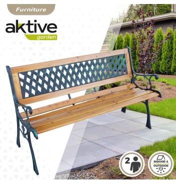 Banc de jardin en bois de fer 2 personnes 2