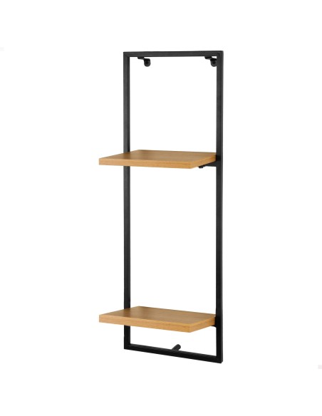 Max Home Étagère murale en bois, 2 tablettes, 25 x 20 x 75 cm