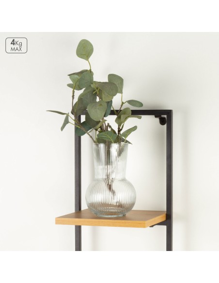 Max Home Étagère murale en bois, 2 tablettes, 25 x 20 x 75 cm