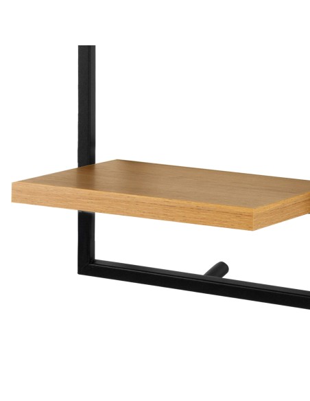 Max Home Étagère murale en bois, 2 tablettes, 25 x 20 x 75 cm