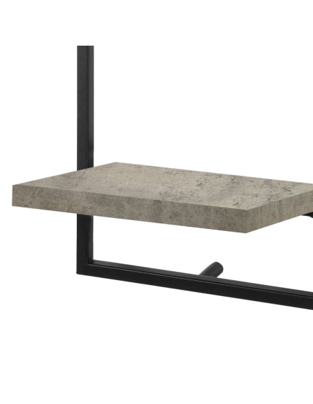 Max Home : étagère murale effet béton, 2 tablettes, 25 x 20 x 75 cm
