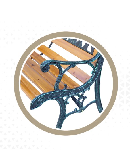 Banc de jardin en bois de fer 2 personnes
