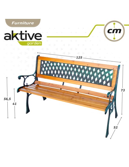 Banc de jardin en bois de fer 2 personnes