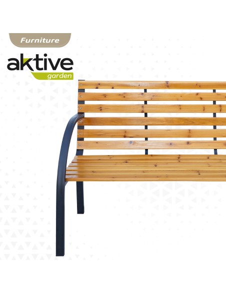 Banc de jardin bois clair 2 personnes