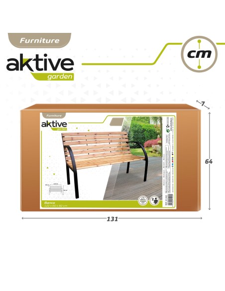 Banc de jardin bois clair 2 personnes