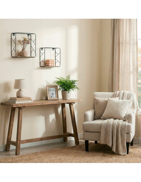 Ensemble Max Home : 2 étagères murales carrées en bois, comprenant 1 tablette de 20 x 10 x 20 cm et 1 autre de 25 x 10 x 25 cm