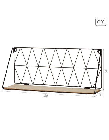 Max Home Étagère murale en bois, 1 tablette, 48 x 20 x 13 cm