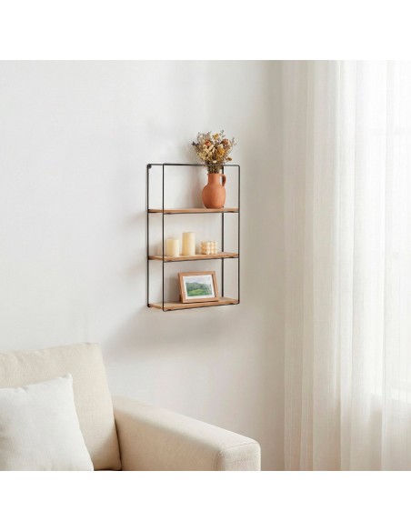 Max Home Étagère murale en bois à 3 tablettes 30 x 10 x 50 cm
