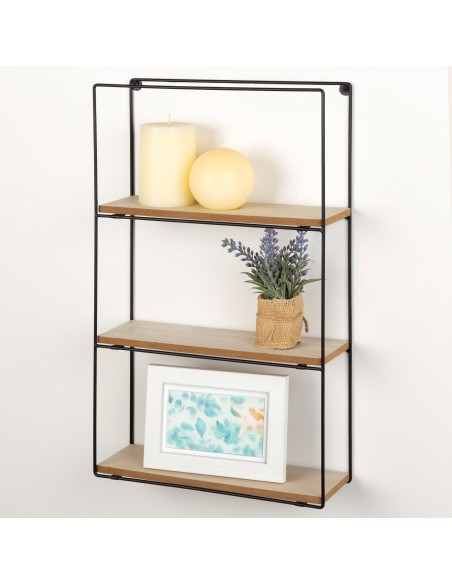 Max Home Étagère murale en bois à 3 tablettes 30 x 10 x 50 cm