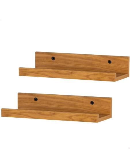 Ensemble Max Home : 2 étagères en bois 25 x 10 x 5 cm