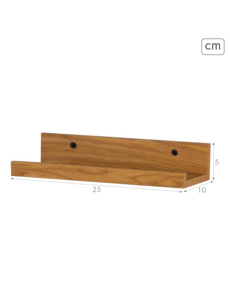 Ensemble Max Home : 2 étagères en bois 25 x 10 x 5 cm