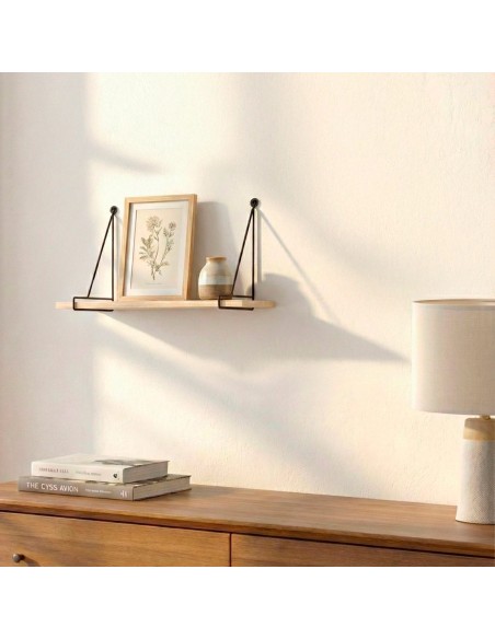 Max Home : étagère murale suspendue en bois, 30 x 14,5 x 20 cm