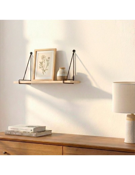 Max Home Étagère murale suspendue en bois 40 x 14,5 x 20 cm