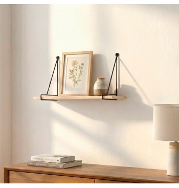 Max Home Étagère murale suspendue en bois 50 x 14,5 x 20 cm 2
