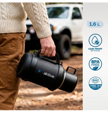 Bouteille thermos en acier inoxydable de 1,6 L avec... 2