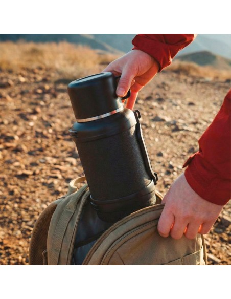 Bouteille thermos en acier inoxydable de 1,6 L avec bouchon à vis anti-fuite et double poignée