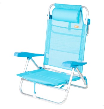 Chaise de plage basse multipositions 47x49x82 cm Caribe