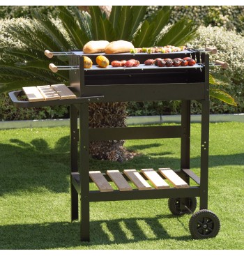 Barbecue au charbon de bois portable double grille 2