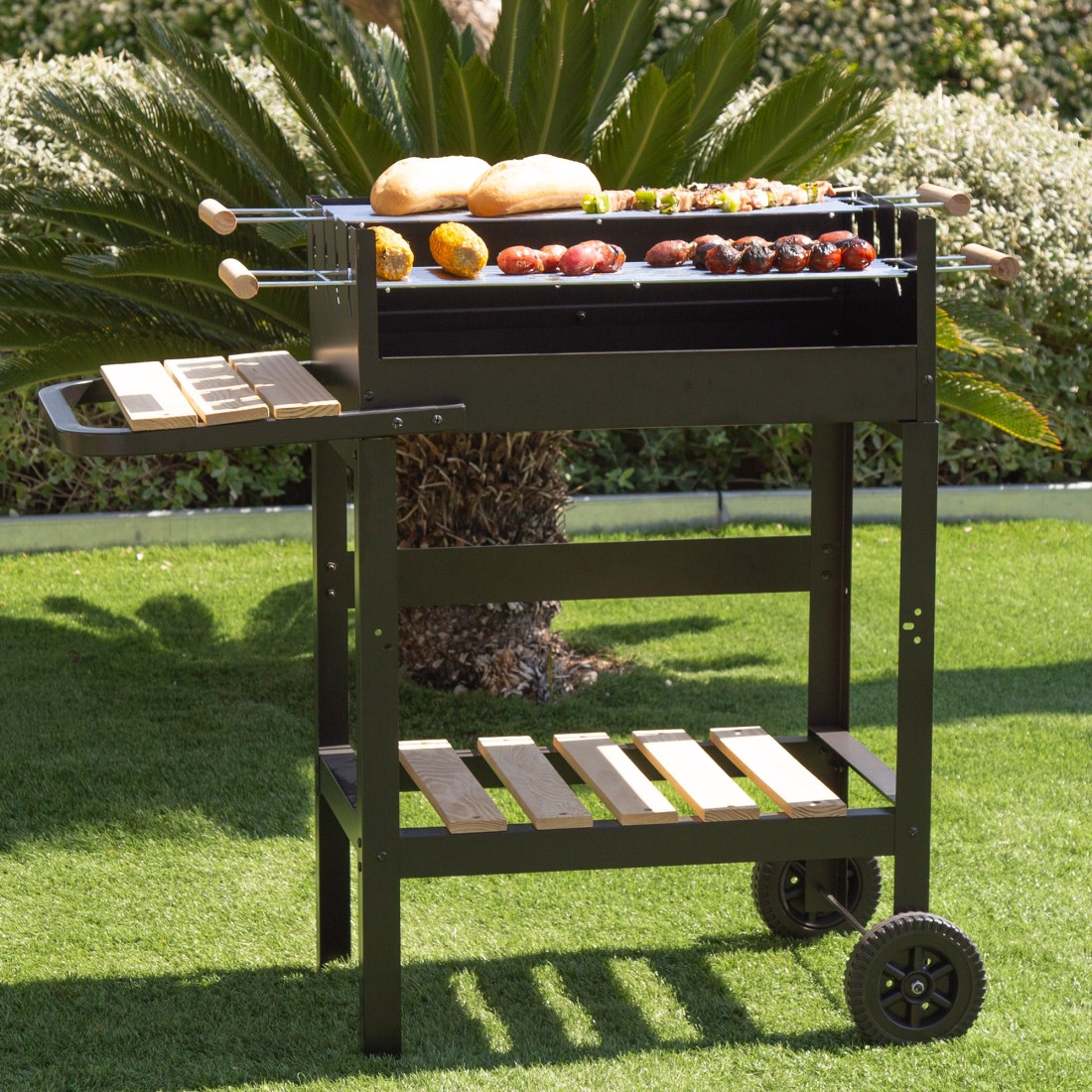 Barbecue De Table Portable Au Charbon De Bois - Mini Grill Pour Camping, Pique-nique